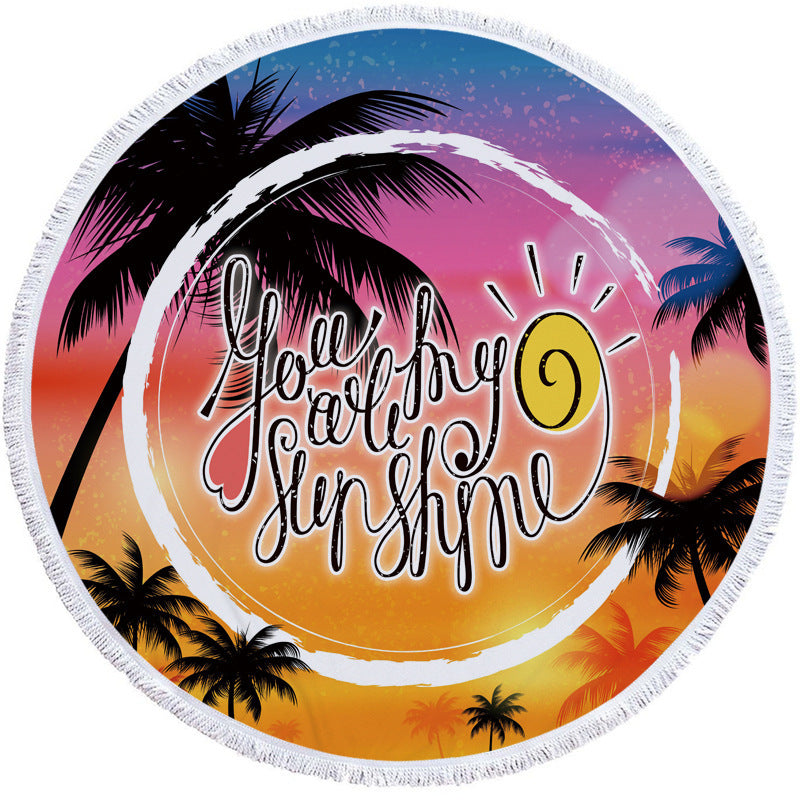 New round beach towel