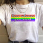 WomenT Shirts Gay Pride Rainbow Gay Short Sleeve Ladies T-shirt Girlfriends